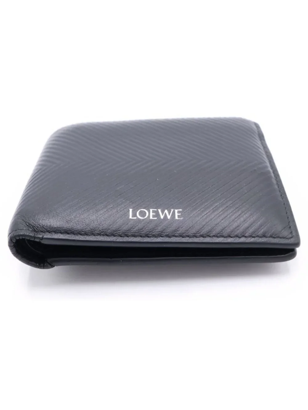 Loewe Bifold Leather Coin Wallet Black